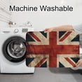 thumbnail image 6 of Union Jack Flag Vintage UK 3-Piece Bathroom Rug Set Non-Slip Flannel Bath Mat 24"x16" U-Shaped Contour Mat Toilet Lid Cover, 6 of 7