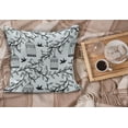 thumbnail image 2 of Birds Fluffy Throw Pillow Cushion Cover, Ornate Cages Branch of Tree Silhouette and Animals Floral Modern Print, Decorative Square Accent Pillow Case, 28" x 28", Blue Black, by Ambesonne, 2 of 5