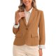 thumbnail image 1 of Saco de Blazer de Oficina Chic Inspire para Mujeres con Contraste y Un Botón XL Marrón, 1 of 6
