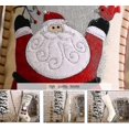 thumbnail image 3 of Medias navideñas LzGUNGY bordado de arpillera con personajes navideños bolsa de regalo, 3 of 5