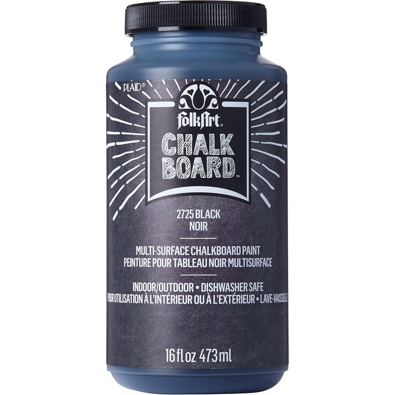 FolkArt Multi-Surface Chalk Paint, Black, 4-Pack photo 2