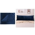 thumbnail image 4 of Funda de almohada suave con cremallera lateral, funda de almohada corporal con cremallera, fácil de conseguir Azul 50x152cm, 4 of 7