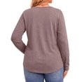 thumbnail image 4 of Fantaslook Lace Plus Size Tops for Women Long Sleeve V Neck Blouses Fall Tunic Shirts L-5XL, 4 of 9