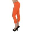 thumbnail image 2 of Vivian's Fashions Capri Leggings - Cotton, Junior Size (Orange, Small), 2 of 3