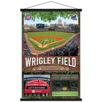 MLB Chicago Cubs - Wrigley Field 19 Wall Poster with Wooden Magnetic Frame, 22.375" x 34"
