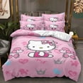 thumbnail image 2 of Hello Kitty Bedding Set Quilt Duvet Sanrio Melody Cinnamoroll Cover Pillowcase Kids Bed Comfortable Bed Set Twin King RJ, 2 of 6