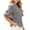 Black, variant on Flutter T-Shirts for Women Casual Short Sleeve Gingham Crew Neck Blouse Loose Daily Wear Ruffle T-Shirt S