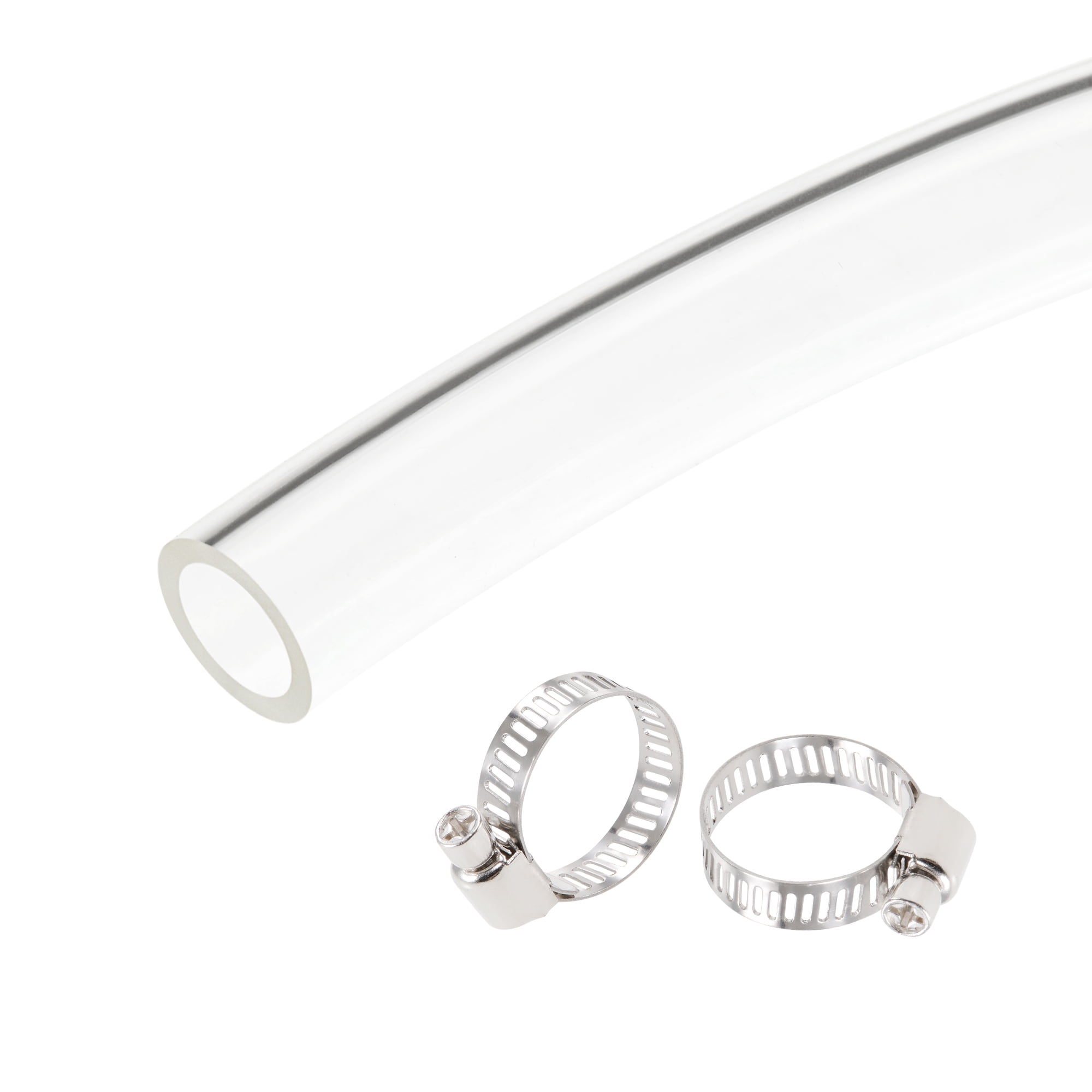 PVC Clear Vinyl Tubing 16mm(5/8") ID 20mm(25/32") OD 3.3ft Plastic Pipe