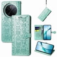 thumbnail image 3 of Étui Rabattable pour FOXDOCK Vivo Y300 Pro, Chat et Chien en Cuir PU Embossé avec Fentes pour Cartes, Support, 3 of 6