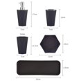 thumbnail image 6 of Naierhg 1 Set Hexagonal Bath Set Holders Stylish Eco-Friendly Bathroom Accessories Minimalistic Bath Set Holders Black, 6 of 8