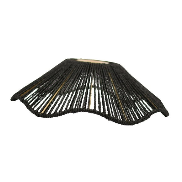 S SERENABLE Abat-Jour en Corde Tressée à la Main pour Lanterne de Plafond, Housse de Décoration pour Lampe de Table, Abat-Jour pour Luminaire Suspendu, pour Chambre à Coucher, Café, Noir