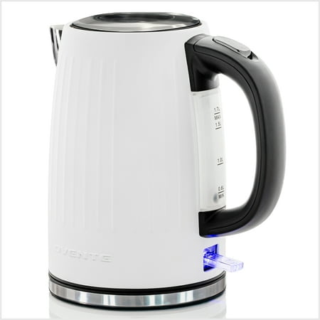 

Stainless Steel Electric Kettle Hot Water Boiler 1.7 Liters 1750W Fast Boiling BPA Free with Automatic Shut Off & Boil Dry Protection Portable Instant Heater for Coffee Tea Milk White KS711W