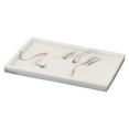 thumbnail image 2 of simhoa Bathroom Tank Tray Marble Print Resin Bathtub Tray Kitchen Dispenser for Candles white, 2 of 8