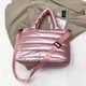 thumbnail image 5 of Elegante Bolso de Mano de Nailon de Gran Capacidad, Acolchado, para Ir de Compras, Trabajar y Viajar (Blanco, Azul, Morado, Rosa y Negro)., 5 of 6