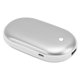 thumbnail image 2 of Pocket Hand Warmer Aluminium Alloy 2400mah USB Mini Power Bank for Winter Travel Outdoor Silver, 2 of 5