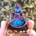 thumbnail image 4 of TIMIFIS Resinous Pyramid Blue Eye Crystal Energy Chip Drip Resin Home Office Desktop Ornament Home Decoration, 4 of 6