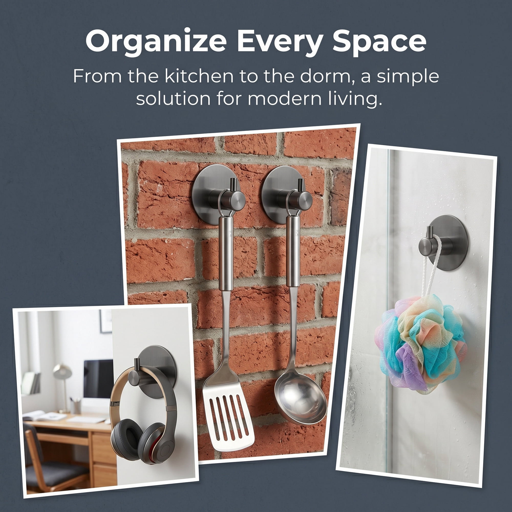 Unique Bargains 8Pcs Durable Utility Hooks for Hanging and Garage Organization Black