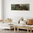 thumbnail image 3 of IDEA4WALL Extra Large Framed Canvas Print Wall Art Misty Forest Enchanting Woods & Animals Retro Artwork Nature Wilderness Antique Fine Art Decor for Home Decoration - 60"x20", 3 of 5