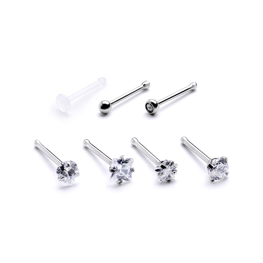 Body Candy 20 Gauge Nose Rings Stud Surgical Stainless Steel Nose Ring