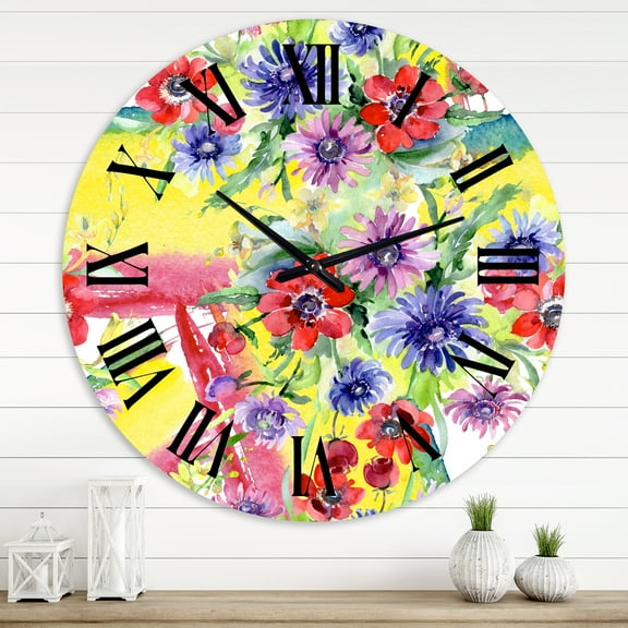Designart 1 in Modern,Contemporary Wall Clock