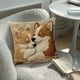 thumbnail image 4 of Uuiauoio Linen Pillow Cover with Imitation Embroidery Print, Sofa Cushion Decor in Pattern for Living Room Bedroom, Decorative Throw Pillow Case with Zipper Closure, 4 of 7