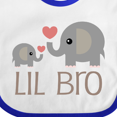 thumbnail image 4 of Inktastic Lil Bro Matching Elephant Boys Baby Bib, 4 of 4