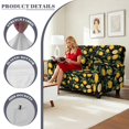 thumbnail image 5 of Jiueut Lemon Print Recliner Sofa Covers, Comfortable Couch Cover Stain Resistant Furniture Protector with Elastic Loop for 2-Seat Recliners, 5 of 7