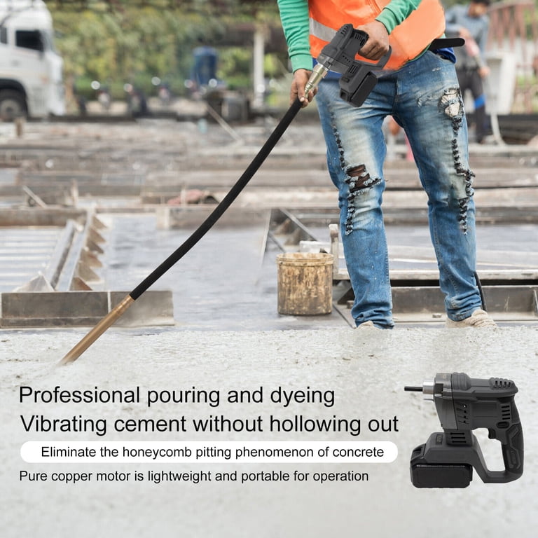 Concrete Vibrator Electric Concrete Vibrator Hand Held Lithium Battery Electric Concrete Vibrator Kit 110v With Charger Battery X 2
