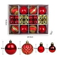 thumbnail image 6 of 40Pcs 3/6cm Christmas Tree Color Ball Shatterproof Drawing Paper Box High Gloss Plastic Xmas Party Decor Hanging Ball Pendant for Festival, 6 of 8