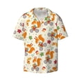 thumbnail image 4 of Salouo Forest Squirrel Pattern Cuban Collar Shirts for Men Button-Down Shirt Men's Short Sleeve Shirts Hawaiian Shirts Casual Shirts -Medium, 4 of 6
