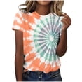 thumbnail image 2 of jobturf Graphic Tees for Women Summer Loose Fit Crew Neck T Shirts Beach Short Sleeve Going Out Tops Vacation Outfits S-3XL, 2 of 6