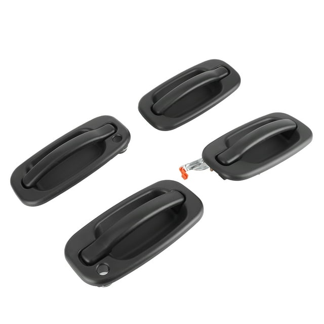 Manija de la puerta exterior del automóvil, 4 piezas Manija de la puerta exterior Reemplazo de la manija de la puerta del automóvil Compatible con Silverado/Tahoe/Suburban Black