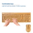 thumbnail image 4 of Keyboard Mouse Combo, 1200DPI Mouse Bamboo Wood Material Plug And Play, Computer Keyboard with USB Receiver for WIN 7 8 10 XP, 4 of 8