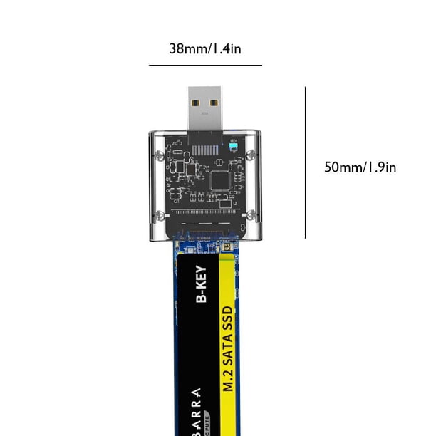 M2 SSD Case SATA Chasis Adaptador USB3.0 de alta velocidad 5Gbps Gen 1 SSD Disk Box Sywqhk Para estrenar