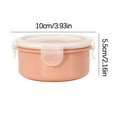 thumbnail image 2 of JeashCHAT Food Storage Container with Airtight Lid for Refrigerator, Leak Proof Round Lunch Bento Box Plastic Mini Food Storage Box Clearance, Pink, 2 of 4