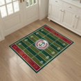 thumbnail image 3 of ODIKA 3'x5' Washable Throw Rug Stain Resistant, Low Profile, Non-Slip Endzone Stripes Soccer Hockey Shaped Artificial Football Field Lines Playful for Entryway, Kitchen, Mudroom, 3 of 7