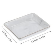 Marbling Ceramics Storage Plate Crafted Jewelry Display Tray Bathroom Tray