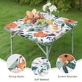 thumbnail image 4 of Reusable 34x34 Inch Elastic Tablecloth with Floral Motif, Soft Polyester for Kitchen, Picnic, or Coffee Table Use, 4 of 6