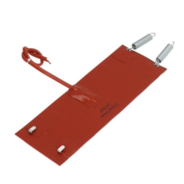Silicone Heating Pad, Car Engine Heating Mat Flame Retardant 80W Waterproof Flexible For Trucks DC24V
