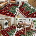 thumbnail image 5 of Red Plaid Christmas Tree Area Rugs 2.7'x5', Washable Small Throw Rugs for Kitchen Bedroom, Snowflake Tree Xmas Indoor Outdoor Rug Non-Slip Low Pile Carpet Runner Reversible Floor Mats, 5 of 8