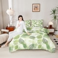 thumbnail image 3 of Erosebridal Green Leaves Twin Comforter Sets,Rustic Botanical Fall Leaf Bedding Set For Men Women, Reversible 2-Piece, 3 of 7