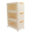 thumbnail image 1 of Double Door Collapsible Storage Bin with Wheels, Large Plastic Stackable Organizer Box, Transparent, Durable Opening Doors, for Living Room Bedroom, 1 of 8