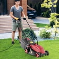 thumbnail image 2 of Costway Electric Corded Lawn Mower 10-AMP 13-Inch Walk-Behind Lawnmower with Collection Box, 2 of 10