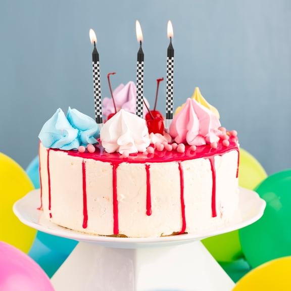 TINKSKY 12pcs Birthday Candles Cake Topper Decorations for Birthday Cakes