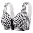 thumbnail image 2 of THDHVS Bras for Women,Plus Size Embossed Front Closure Bra Wireless Thin Breathable Push Up Wear,Wireless Bra Black 36BC, 2 of 3