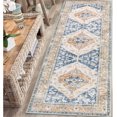 thumbnail image 1 of HAHDAXIA Boho Runner Rugs for Hallway 2x6 Non-Slip Thin Kitchen Non Skid Washable Throw Bedroom Rug Bathroom Persian Distressed Print Carpet Entrance Laundry Living Room,Persian Light Blue #0, 1 of 5