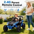 thumbnail image 2 of 24V Kids Powered Ride On UTV, Electric Ride On Car for Kids Ages 3-5 with Remote, Bluetooth, LED Lights, 4-Wheel Suspension, Blue, 2 of 7
