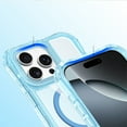 thumbnail image 6 of Dteck Magnetic Case for iPhone 13, Shockproof 3-Layer Military Grade Protection Clear Case Compatible with Mag Safe Back Cover with Wrist Strap,Blue, 6 of 7