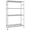Sliver, variant on Sakugi Storage Shelves - 4-Tier Spacious Shelf Organizer with Hooks & Leveling Feet, Easy to Assemble, Rust-Resistant Garage Shelving for Kitchen, Pantry, Bedroom, 33.2" x 12.7" x 57.3", Black