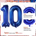 thumbnail image 3 of Globos de fiesta HEPAPATE Baseball para 10º cumpleaños, color azul marino, 3 of 6